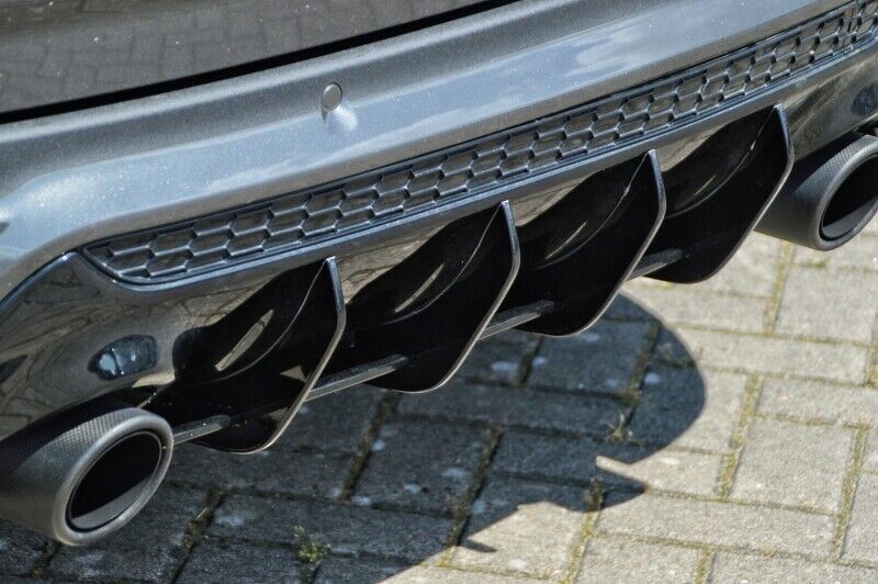 Rear Bumper diffuser with fins/ ribs For Ford Kuga MK2 C520 + Ford